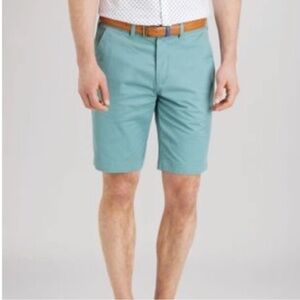 Ted Baker Blue Green Twill Shorts Classic Summer Preppy Size 30R